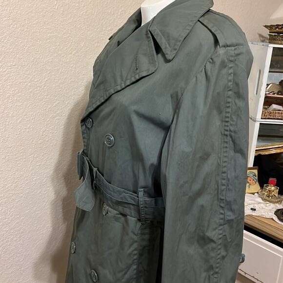 Vintage Union Made Trench Coat New York double breasted  mcm Unisex - Picture 6 of 13